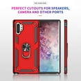thumbnail image 6 of Dteck Case For Galaxy Note 10 Plus,360 Degree Rotating Ring Armor Dual Layer Ring Kickstand Shockproof Drop Protection Compatible Magnetic Car Mount case Holder, Red, 6 of 12