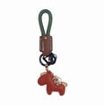thumbnail image 4 of Handcrafted Leather Keychain Symbolizing Good Luck and Prosperity Horse Pendant Key Ring for Couples and Car Owners, 4 of 10