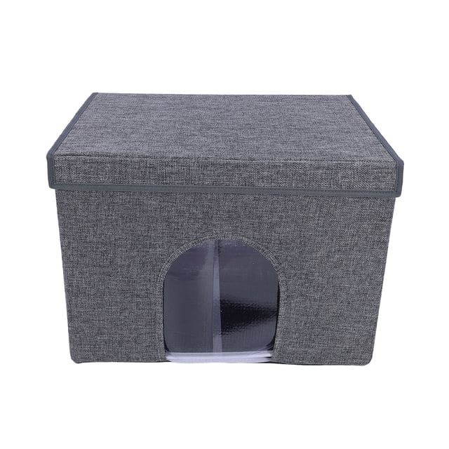 Grande Maison Rafraîchissante pour Chat avec Bloc Réfrigérant, Maison pour Animal Pliable en Oxford, Design Mignon pour Utilisation Intérieure et Extérieure, Abri pour les Journées Chaudes d'Été pour Petits à Moyens Animaux