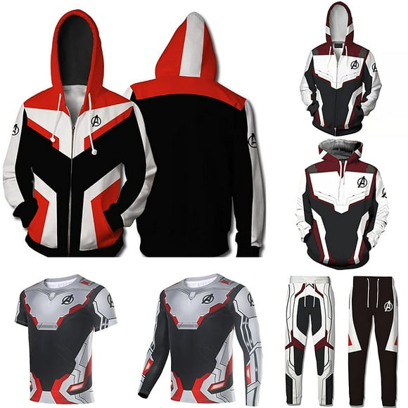 Marvel Avengers 4 Endgame Iron Man Tony Stark Costume Men Hoodie Jacket T-shirt Pants Clothes