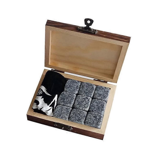 Paquete de 9 piedras para whisky y cubitos de hielo - Whisky - Gris whisky