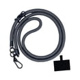 thumbnail image 2 of Phone Tether Phone Lanyard Holder Strap Phone Accessories Strong Detachable Hook Black Gray, 2 of 9