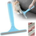 thumbnail image 2 of 1Pc Manual Lint Remover,Pet Hair Remover,Fur Removal Tool,Reusable Fabric Shaver Lint Brush Carpet Scraper,Reusable Lint Removal Tool for Couch,Carpets,Cat Trees,Car Mats,Furniture,Clothes,B,Blue, 2 of 7