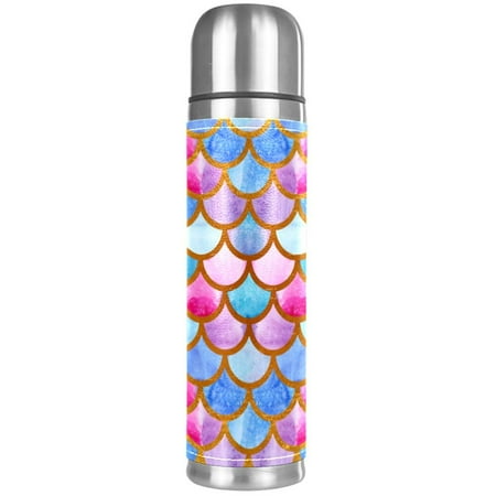 

Mermaid Scale Colorful Pattern Premium Insulated Water Bottle - Water Mug with Food-Grade PP Vacuum Insulated Leak-proof BPA-Free