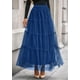 thumbnail image 2 of Falda PRETTYGARDEN Cintura Elástica Maxi Azul Talle S, 2 of 8