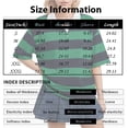 thumbnail image 3 of Rugby Shirt Women Striped Short Sleeve Polo Shirts Oversized Collared Summer Color Block Tee Tops, L, 3 of 5