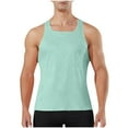 thumbnail image 3 of UVEASISHA Quick Dry Workout Tank Tops for Men Mesh Breathable Muscle Shirts Solid Color Casual Bodybuilding Gym Shirt Stretch Slim Fit Athletic Top Green L, 3 of 10