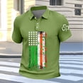 thumbnail image 4 of Cavosen St Patrick's Womens Button down Shirt Funny Green Short Sleeve Lapel Sweatshirt Soft Party Graphic Blouse Summer Trendy Stylish Tee Tops, 4 of 5