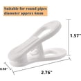 thumbnail image 1 of 50 clips de plástico blanco. Adepaton HMHZ527, 1 of 4
