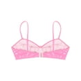 thumbnail image 4 of Aislor Women's Faux Leather Bra Top Unlined Wire Free Bra Crop Tops Clubwear Pink S, 4 of 7