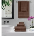 thumbnail image 3 of 100% Cotton 650 GSM 6-Piece Bath Towel Sets - Highly Absorbent & Extra Soft Quality Towels For Bathroom & Kitchen, Every Day Use - Brown, 3 of 4
