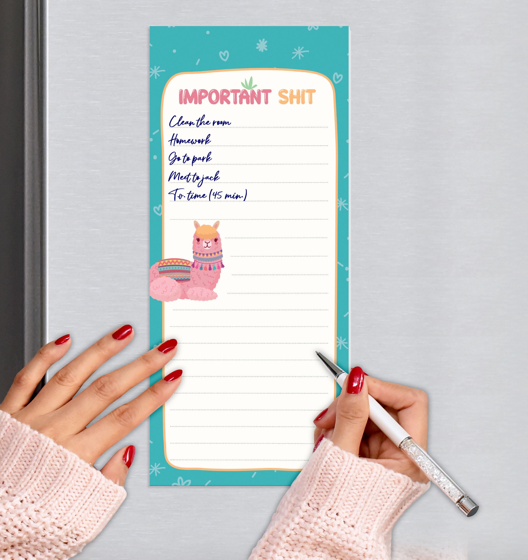 Inkdotpot Pack of 3 Magnetic Fridge To-Do List Notepads- Magnetic Memo Pads For Refrigerator-(50 Sheets Each)-1W