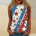 thumbnail image 2 of Womens Independence Day Tank Tops Plus Size American Flag Sleeveless Shirts Casual Crewneck Tunic Top Fashion USA Flag Star Stripes Graphic Camis Shirt Memorial Day Patriotic Outfits Summer Tops, 2 of 5