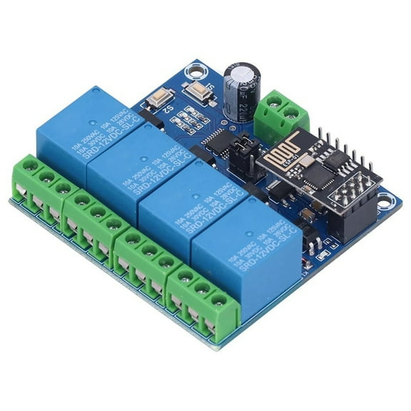 4 Channel WiFi Wireless Relay Module Smart Home Phone APP Remote Switch Module ESP8266 (12V)