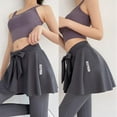 thumbnail image 4 of ZPAQI Women Layered Yoga Dance Wrap Skirt Hip Scarf Tennis Athletic Cover Up Skirt, 4 of 13