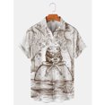thumbnail image 3 of Camisa hawaiana divertida para hombre, estampado 3D de rana, blusa hawaiana de verano para playa, blusa informal de manga corta con solapa, ropa de calle para hombre, 3 of 4