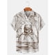 thumbnail image 3 of Camisa hawaiana divertida para hombre, estampado 3D de rana, blusa hawaiana de verano para playa, blusa informal de manga corta con solapa, ropa de calle para hombre, 3 of 4