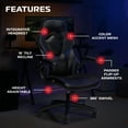 thumbnail image 7 of RESPAWN 3085 Ergonomic Gaming Chair for Adults, High Back Office Chair with Headrest and Flip Up Arms, Leather Racing Style Gaming Seat with Lumbar Support, Video Game Computer Desk Seat - Black, 7 of 7