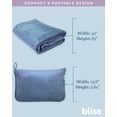 thumbnail image 3 of Bliss Faille Travel Pillow Blanket Lightweight Compact Soft Travel Pillow and Blanket 2 Piece Set, 3 of 7
