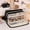 Black-BK, variant on MMJ Large Capacity Pencil Case Portable Rectangular Storage Pouch for Home Office 8.7x4.3x2.8in