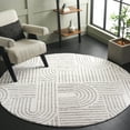thumbnail image 2 of SAFAVIEH Audrey Samia Geometric Area Rug, Ivory/Grey, 6' x 6' Round, 2 of 7