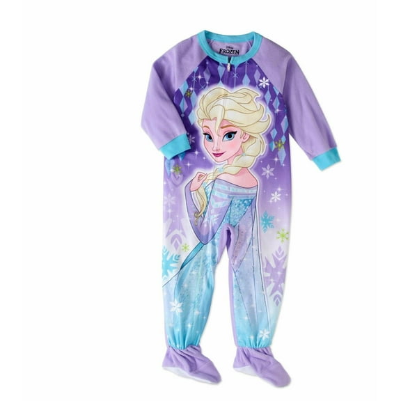 Disney Frozen Elsa Footed Blanket Sleeper Pajama Girl Size 5T