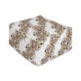 thumbnail image 1 of Abstract Geometry Rectangle Pouf, Illustration of Colorful Round Blots on Streaks Spikes Splashes, Foot Stool for Living Room Office Ottoman with Cover, 25", White and Multicolor, by Ambesonne, 1 of 4