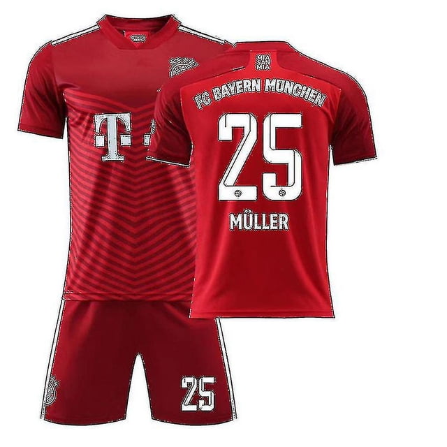 Fc Bayern Munich Kits de fútbol para niños Jersey de fútbol Camiseta de entrenamiento Traje 21/22 --Muller Home-S BmatwkZeng Bmatwe Jersey