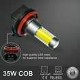 thumbnail image 6 of Alla Lighting 2800lm H8 H16 H11 LED Fog Lights Bulb Xtreme Super Bright COB-35 LED Replacement for Cars, Trucks, 3000K Amber Yellow (Set of 2), 6 of 9