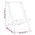 thumbnail image 6 of vidaXL Folding Beach Chair Solid Teak Wood Green, 6 of 69