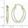thumbnail image 2 of Primal Gold 14K Two Tone Gold Hoop Earrings, 2 of 4