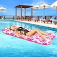 thumbnail image 2 of 73 x 34in Inflatable Pool Float 1 Piece Adults Floating Pool Lounge for Lake Beach Swimming Pool Fun, Red, 2 of 9