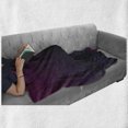 thumbnail image 6 of Indigo Soft Flannel Fleece Blanket, Rainbow Colored Image with Dark Black Purple Ombre Backdrop Flower Like Swirls Art, Cozy Plush for Indoor and Outdoor Use, 60" x 80", Multicolor, by Ambesonne, 6 of 6