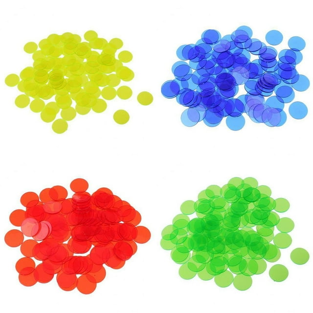 400x Professional Bingo Game Transparent Color Counters pp Marker