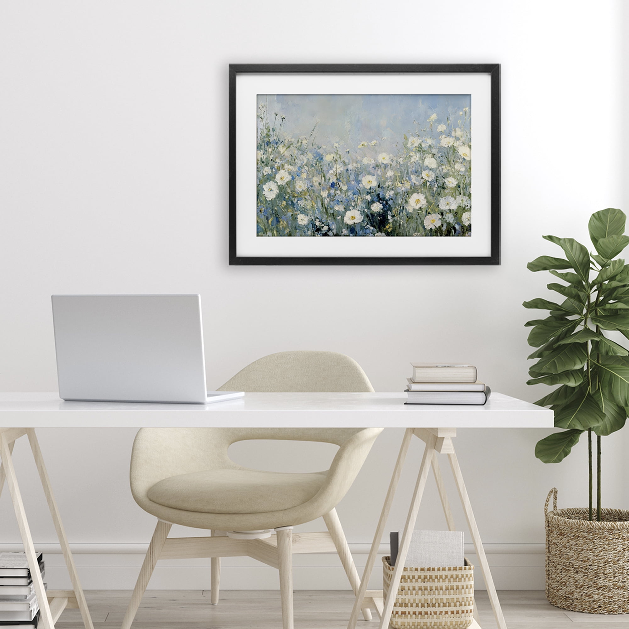 Stupell Industries Meadow Foliage Dream Black Framed Print Under Glass, design by Petal Prints Design