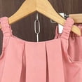 thumbnail image 6 of TOWED22 Toddler Kids Girl Summer Outfits 2pcs Sleeveless Smocked Floral Camisole Linen Long Pants Set 2T 3T 4T(Pink,4-5 Y), 6 of 6