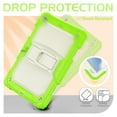 thumbnail image 4 of Dteck Shoulder Strap Case for Apple iPad 9th Generation 10.2-inch (2021),iPad 8th/7th Gen 10.2" Shockproof Rubber Armor 3-Layer Protection Case Hybrid Hard Kicstand Cover,Green, 4 of 8