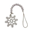 thumbnail image 2 of Wooden Christmas White Snowflake Handicraft Beads Small Hanging String Decoration, 2 of 6