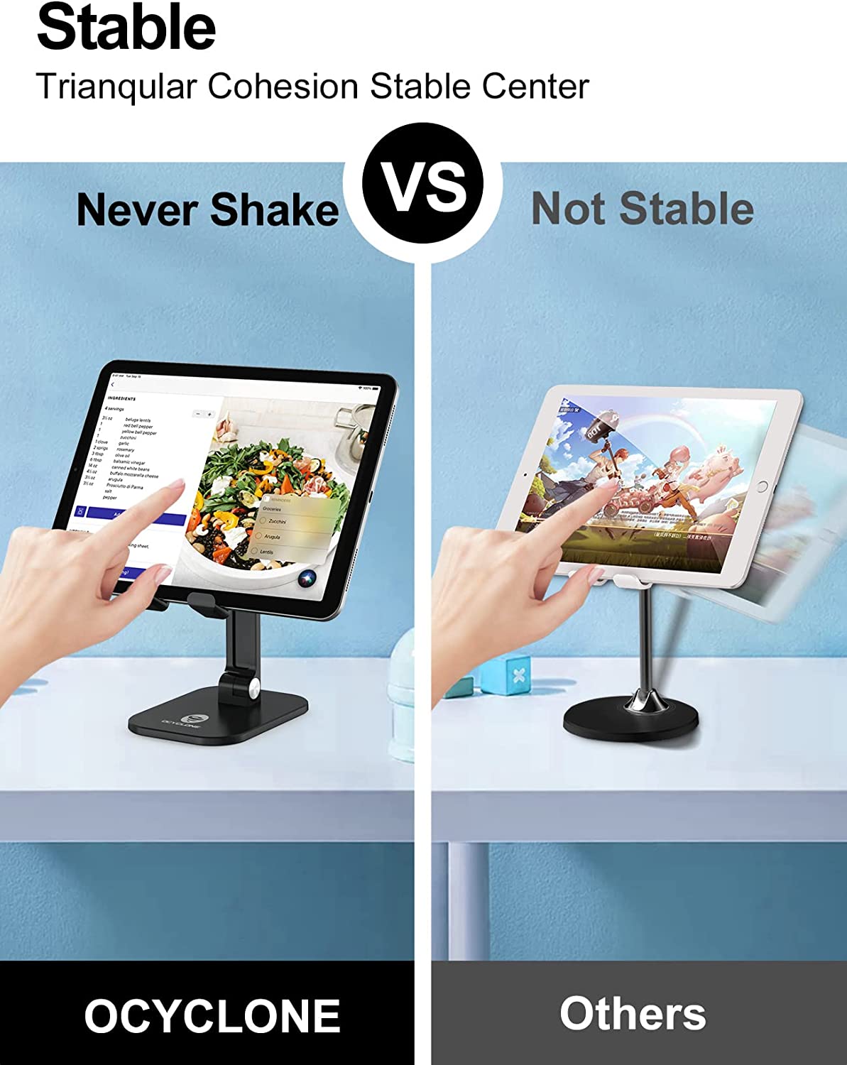 Ocyclone Adjustable Phone Stand for Desk, Foldable photo 4