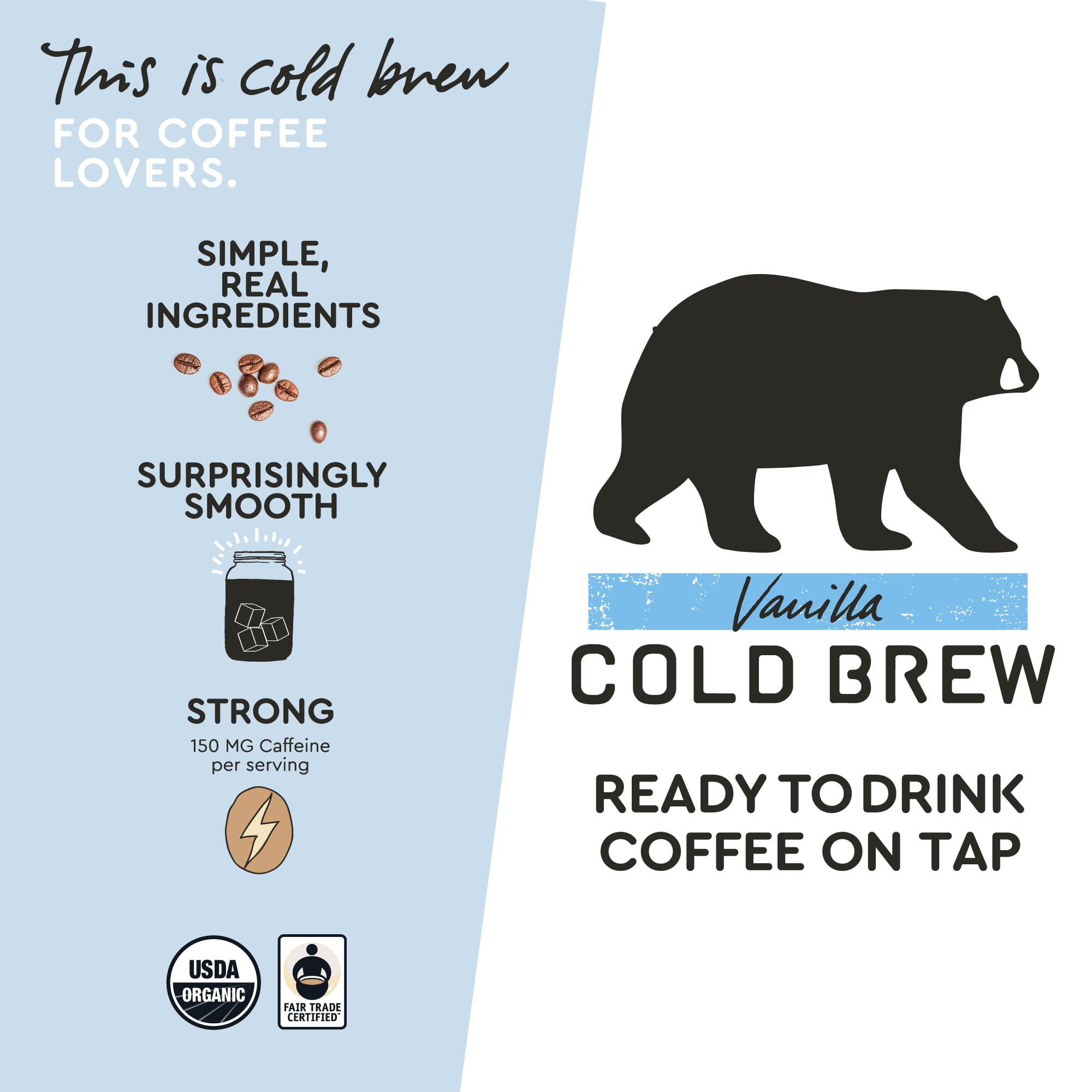 Organic Cold Brew On Tap (96 oz) - Straight Black – Wandering Bear Coffee