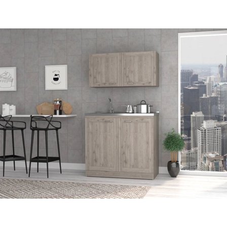 Boahaus Montauban Cabinet Set, Light Grey