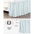 thumbnail image 3 of Sky Blue Striped Coastal Bed Skirt Queen Size, Nautical Beach Starfish Shell Wrap Around Bed Skirting with Adjustable Elastic Strap, Dust Ruffle Pleated Bedskirts 18 Inch Drop for Bedroom Queen Beds, 3 of 9