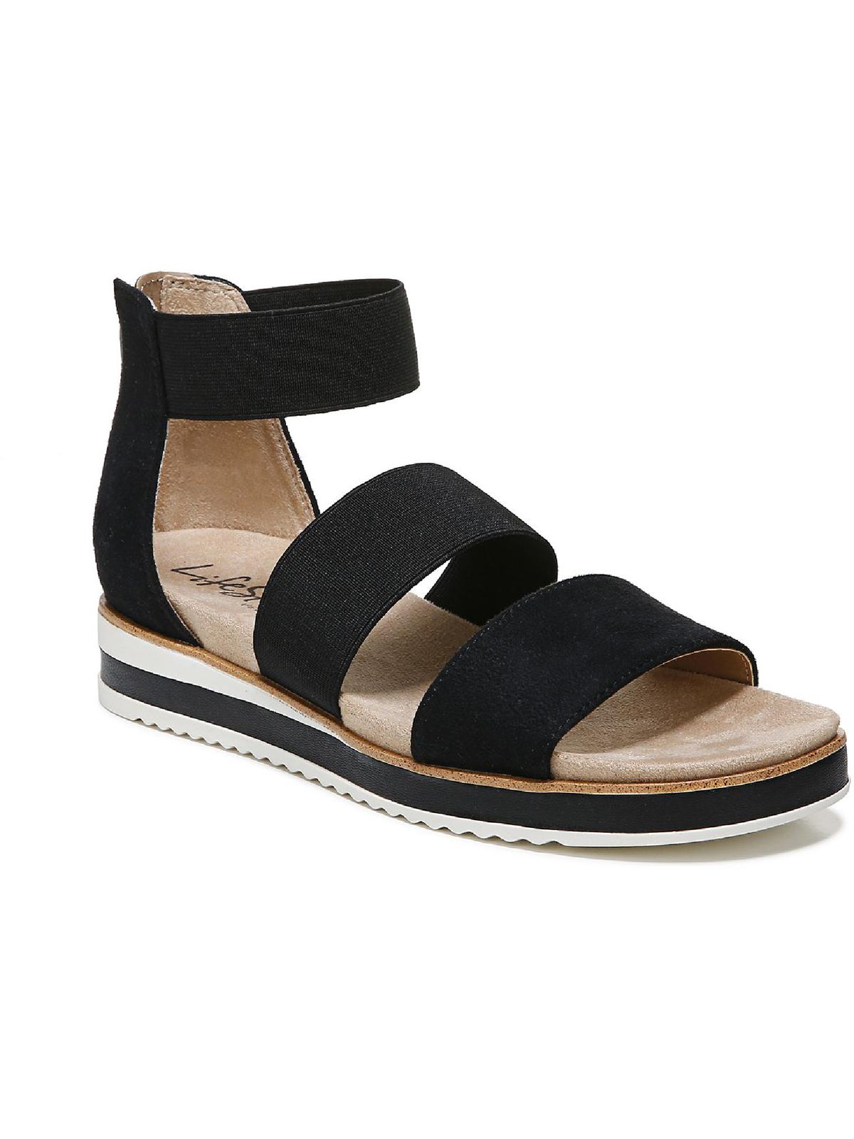 LifeStride Womens Zee Sandal Ankle Strap Foot Bed Flatform Sandals