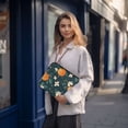 thumbnail image 6 of FORMRS 13-13.3 inch Laptop Sleeve Case Soft Carrying Quilted Computer Bag Cover, Green Floral Oranges, 6 of 7