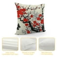 thumbnail image 4 of PIKWEEK  Plum Blossom Floral Throw Pillow Cover Cases Branch Foliage Butterfly Cherry Japanese Blossom Ink China Culture Classic Outdoor Decor Pillowcase Home Square Pillow Slip, 4 of 5