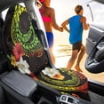 thumbnail image 3 of Bulopur Polynesian Hibiscu Front Car Seat Towel Universal Thick Non-Slip Seat Protector for Beach Breathable Towel for Car Decor Fit SUV Sedan Truck, 3 of 8