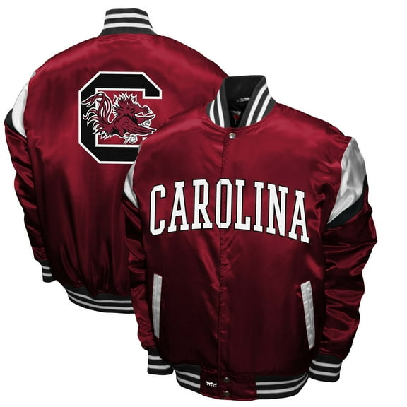 Men's Franchise Club Garnet South Carolina Gamecocks Power Satin Full-Snap Jacket