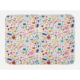 thumbnail image 1 of Birthday Bath Mat, Dotted Spirals Stars Hearts Musical Notes Surprise Present Boxes Pattern Smiling, Non-Slip Plush Mat Bathroom Kitchen Laundry Room Decor, 29.5 X 17.5 Inches, Multicolor, Ambesonne, 1 of 2