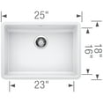 thumbnail image 2 of Blanco Ka-442542 Precis 25" Undermount Single Basin Granite Composite Kitchen Sink - Grey, 2 of 7