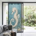 thumbnail image 3 of Coastal Seahorse Blue Green Window Privacy Film, Summer Ocean Starfish Coral Static Cling UV Sun Blocking Heat Control Window Tint, Non-Adhesive One Way Windows Privacy Cover 35.4''x78.7'', 3 of 7